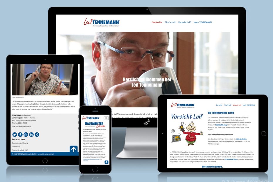 Website von Journalist und Medienmacher Leif Tennemann