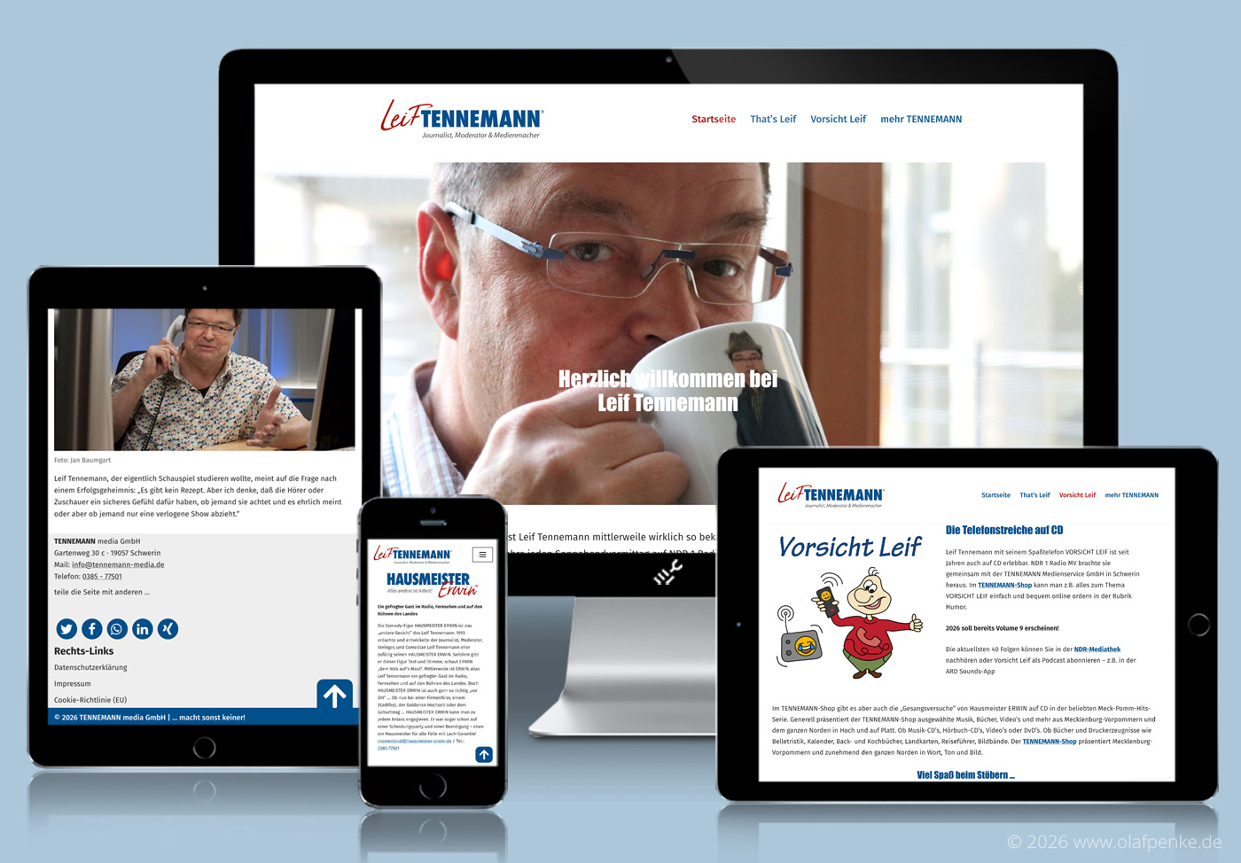 Website von Journalist und Medienmacher Leif Tennemann