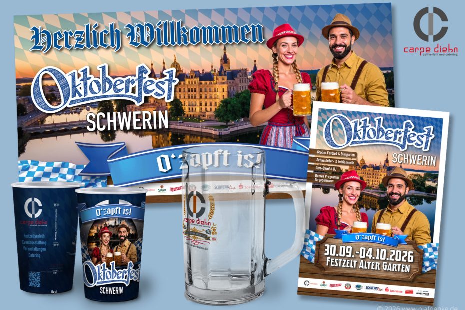 Werbung für das Oktoberfest Schwerin 2026