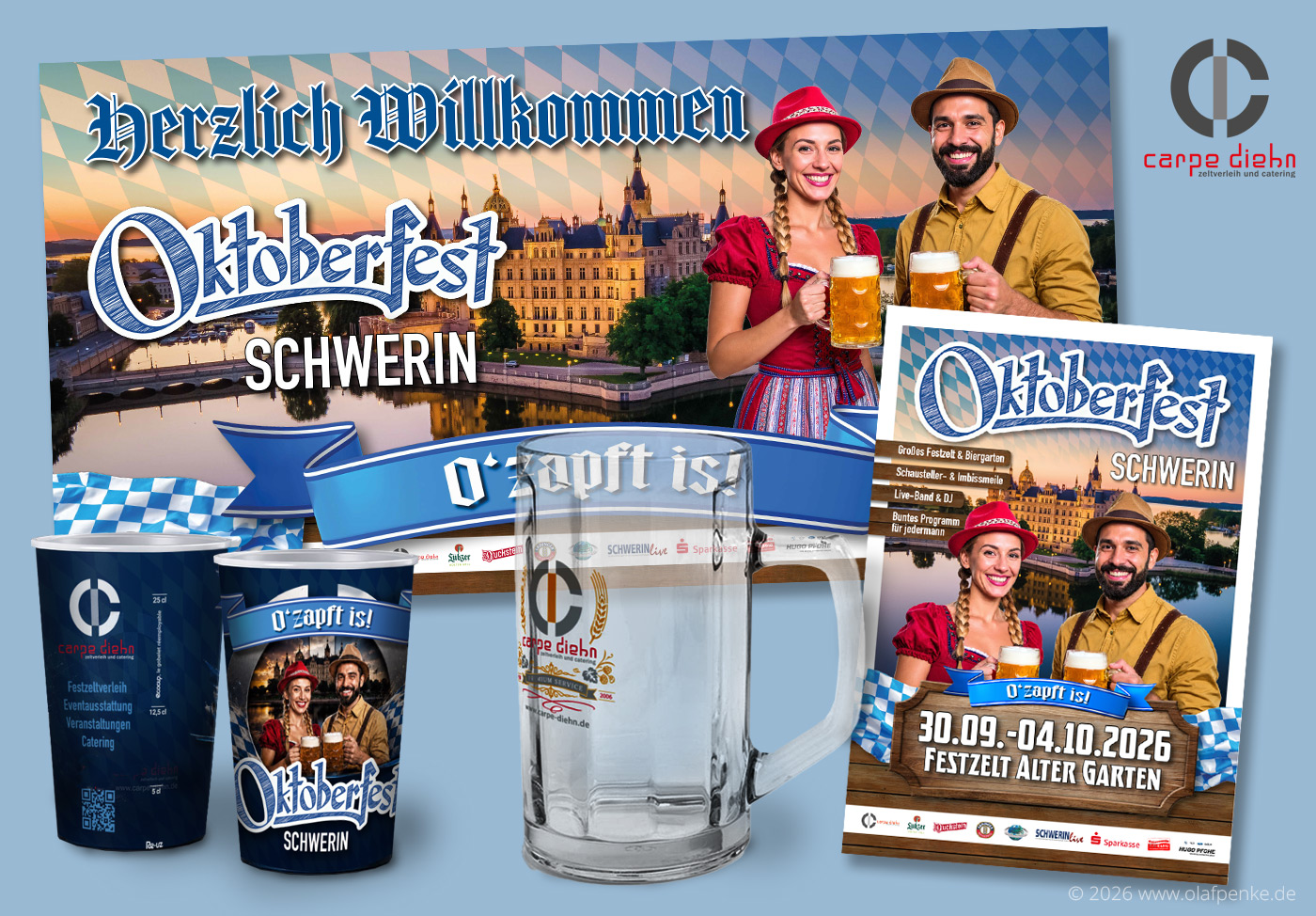 Werbung für das Oktoberfest Schwerin 2026