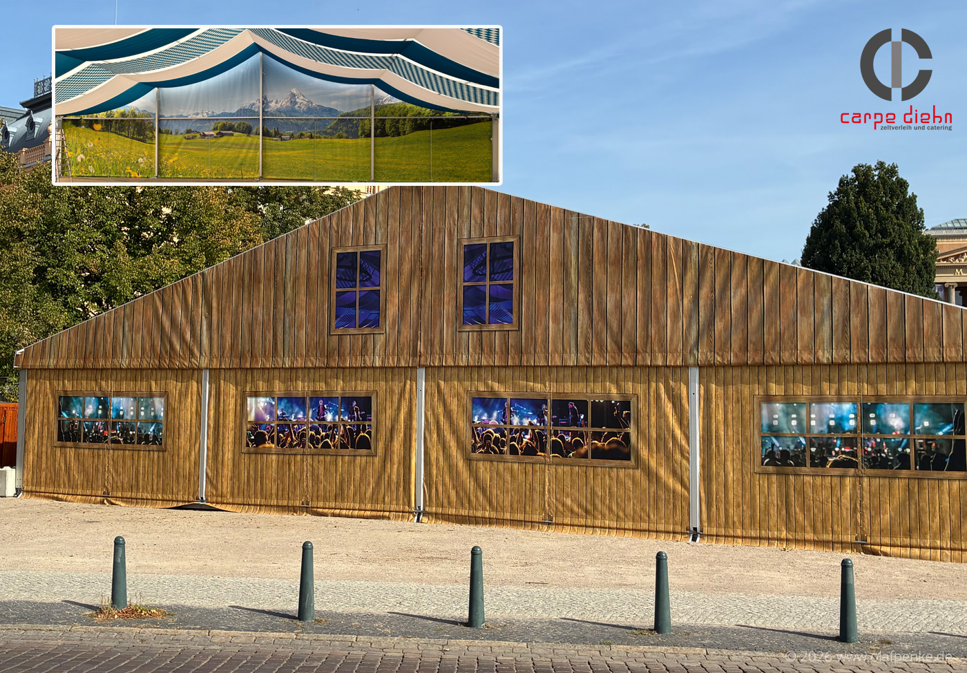 Giebelgestaltung Festzelt