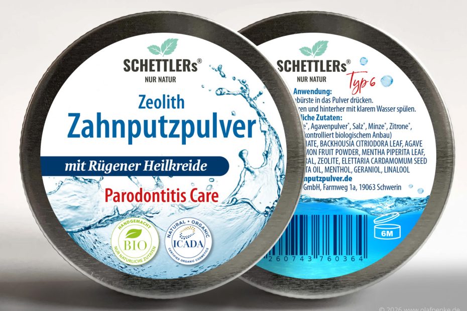 Dosen-Produkt-Design für Schettlers Zahnputzpulver